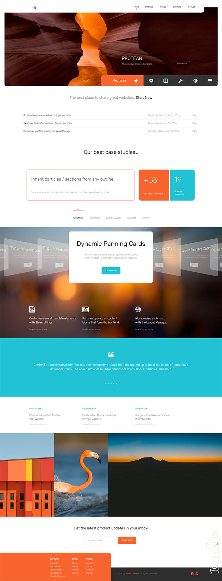 Joomla шаблон RocketTheme Protean