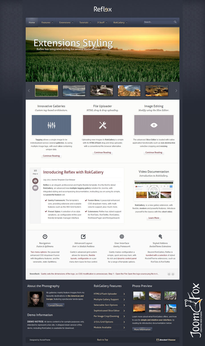 Joomla шаблон RocketTheme Reflex
