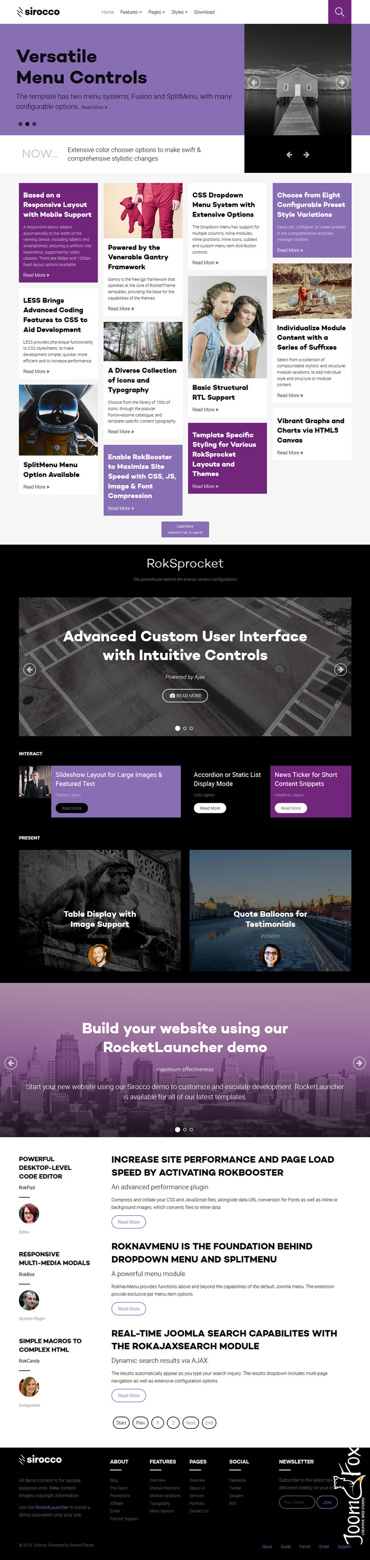 Joomla шаблон RocketTheme Sirocco