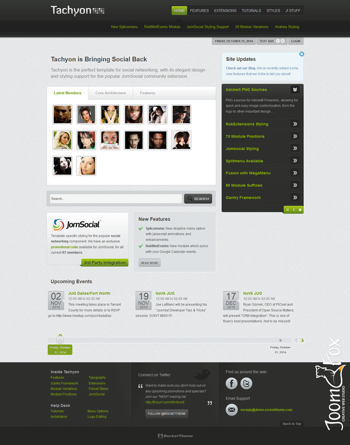 Joomla шаблон RocketTheme Tachyon