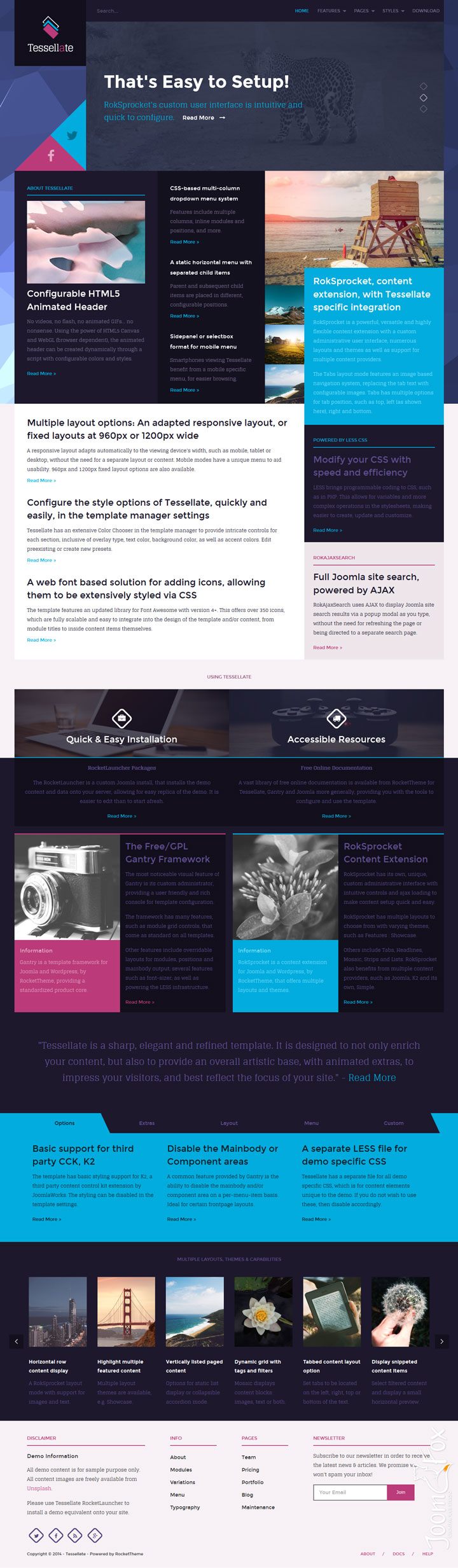 Шаблон RocketTheme Tessellate Joomla шаблон RocketTheme Tessellate