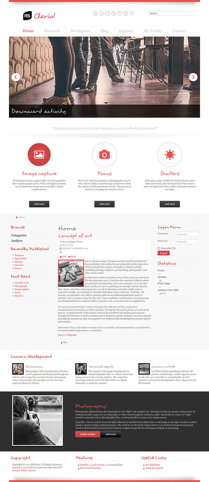 Joomla шаблон RSJoomla! RSClario!