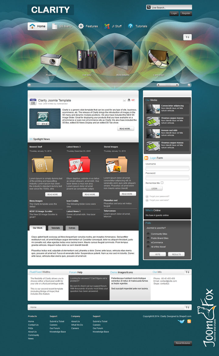 Joomla шаблон Shape5 Clarity