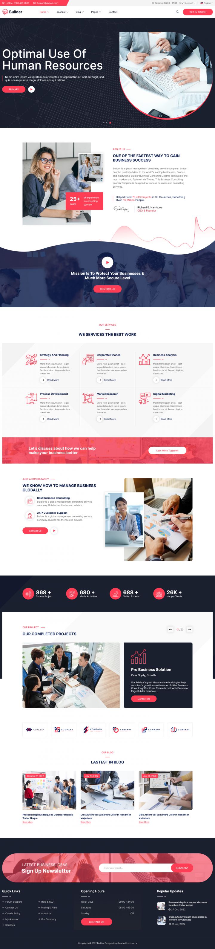 Joomla шаблон SmartAddons Builder