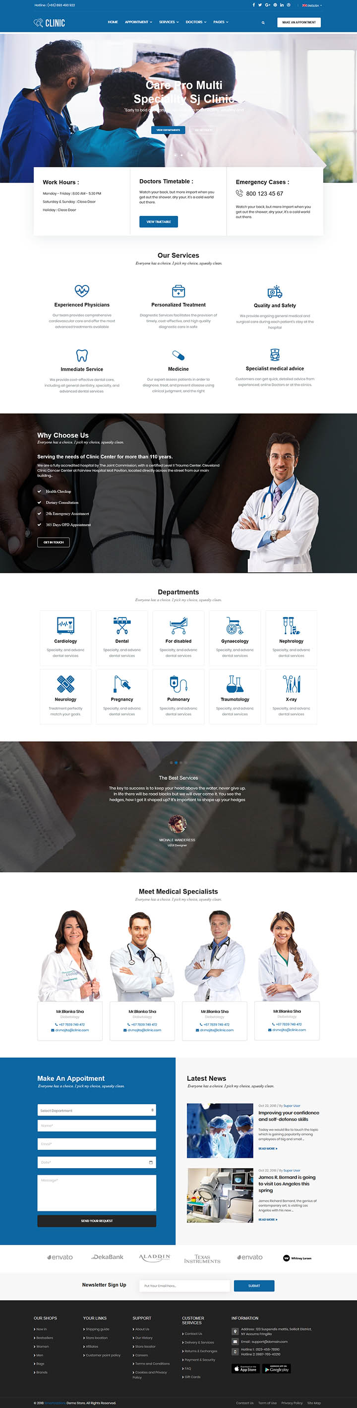 Joomla шаблон SmartAddons Clinic