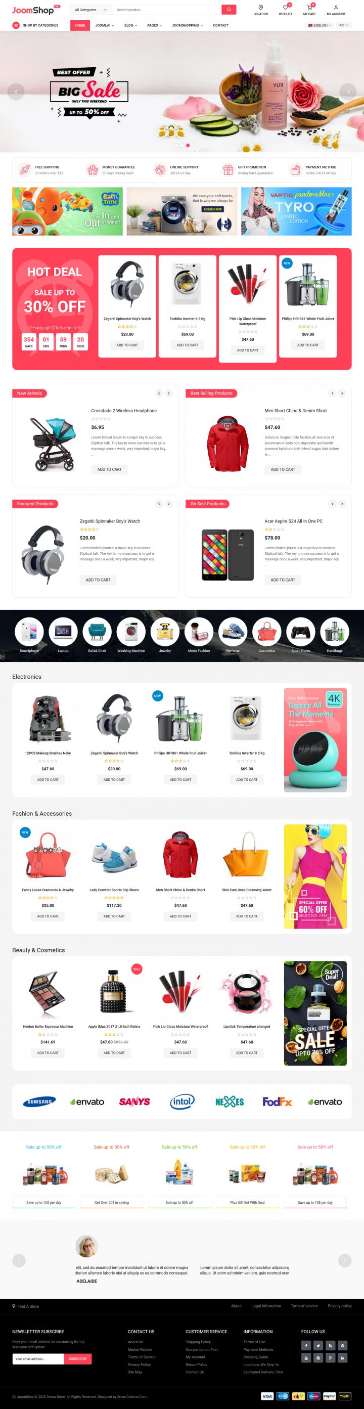 Joomla шаблон SmartAddons JoomShop