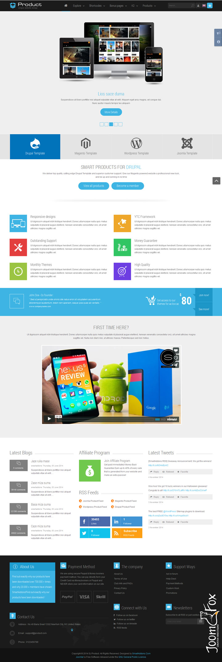 Joomla шаблон SmartAddons Product