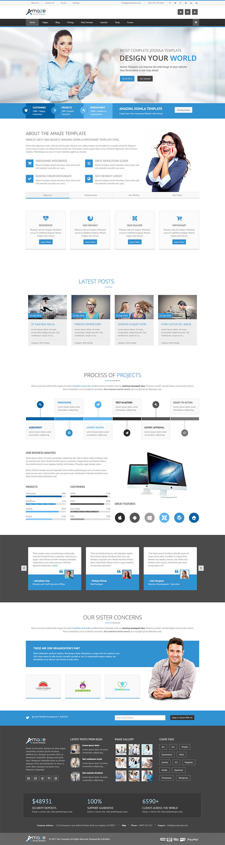 Joomla шаблон ThemeForest Amaze