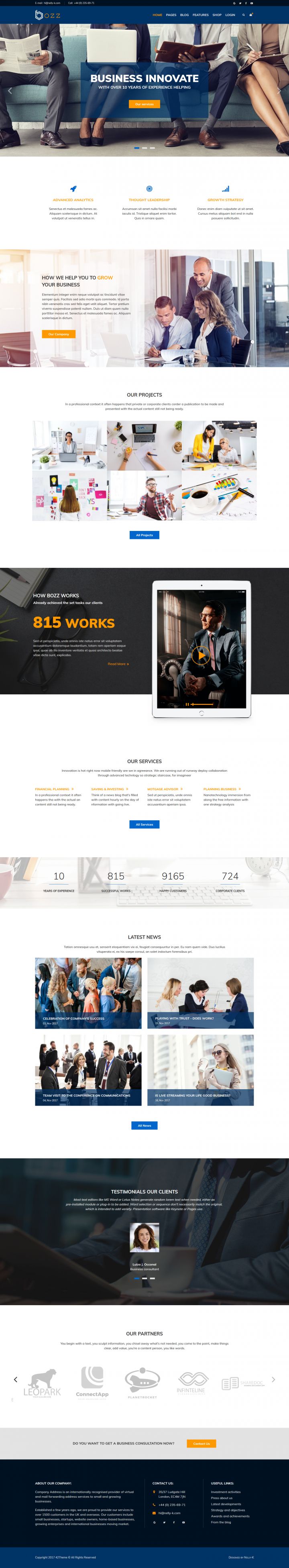 Joomla шаблон ThemeForest Bozz