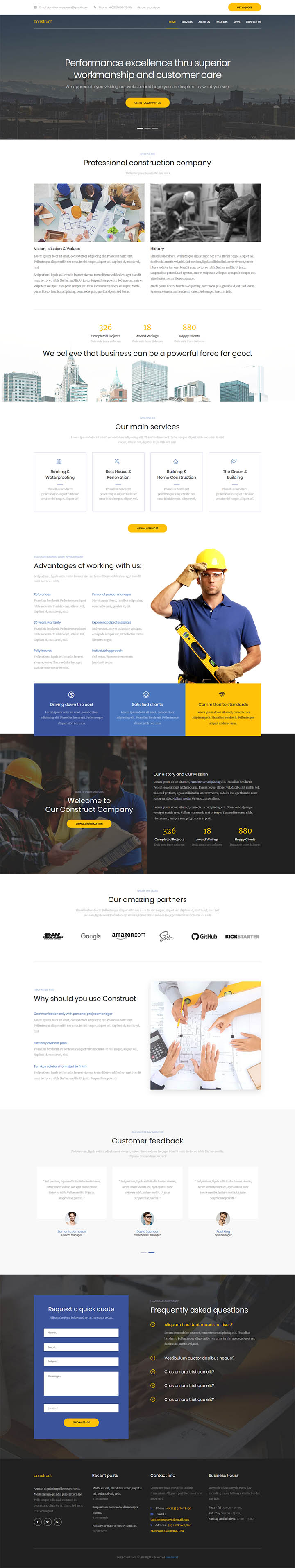 Joomla шаблон ThemeForest Construct