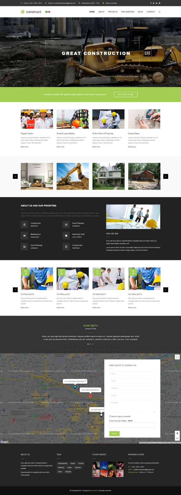 Joomla шаблон ThemeForest Constructo