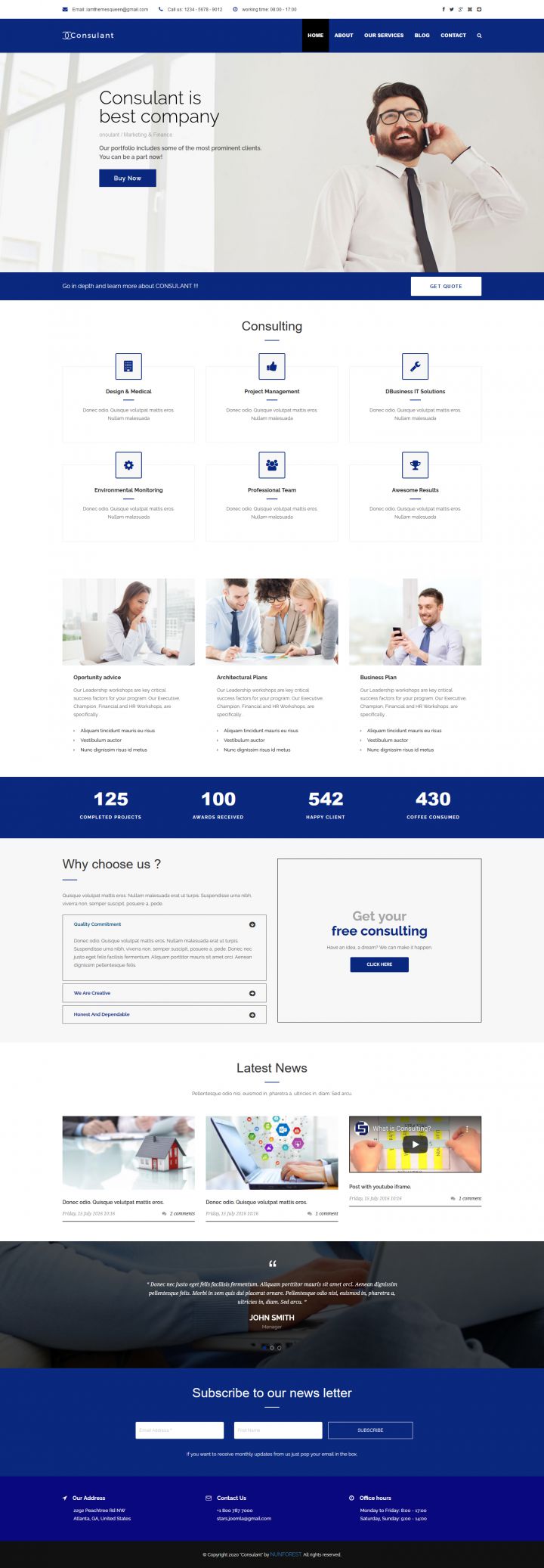 Joomla шаблон ThemeForest Consulant