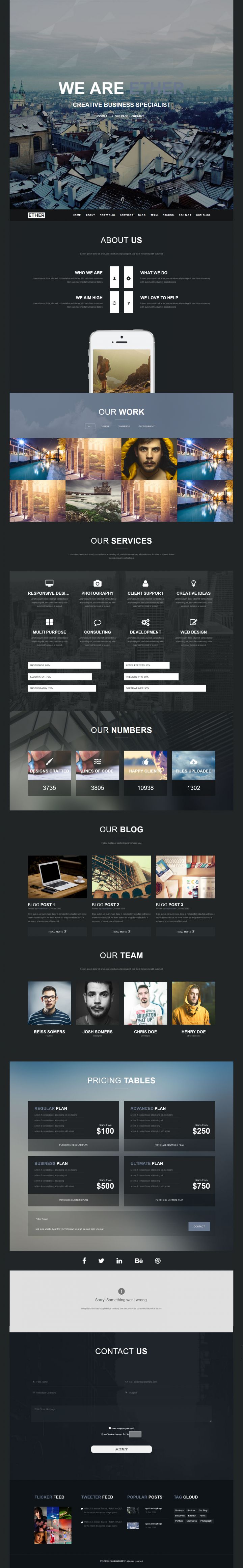 Joomla шаблон ThemeForest Ether