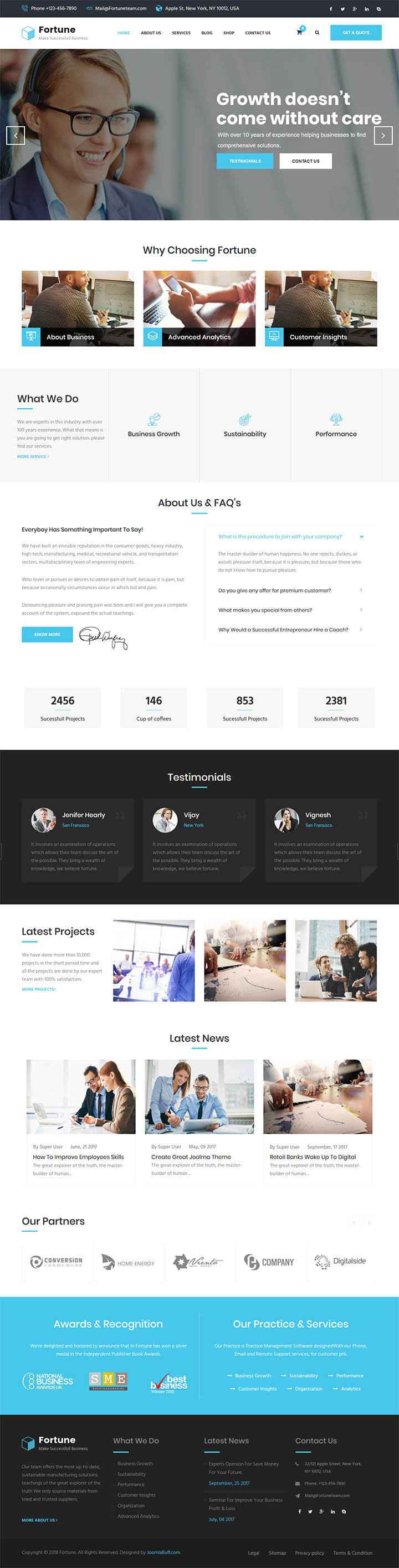 Joomla шаблон ThemeForest Fortune