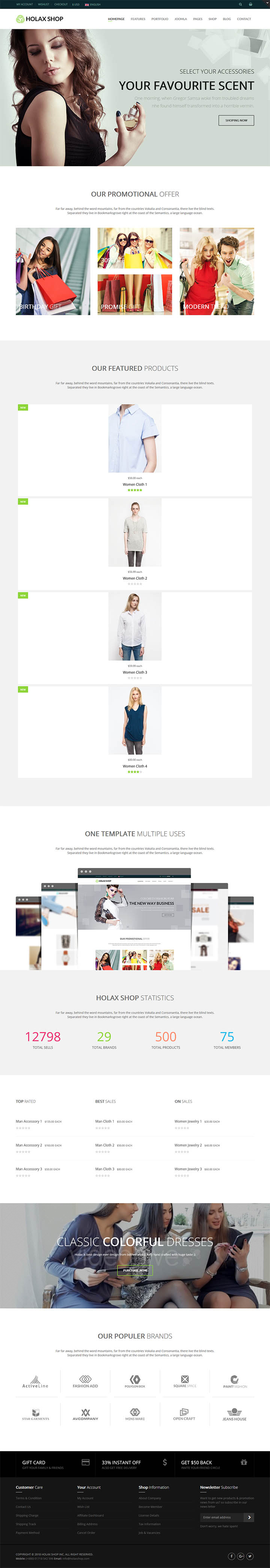 Joomla шаблон ThemeForest Holax