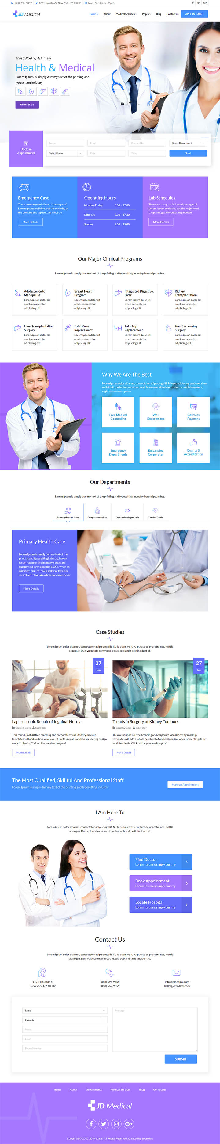 Joomla шаблон ThemeForest JD Medical