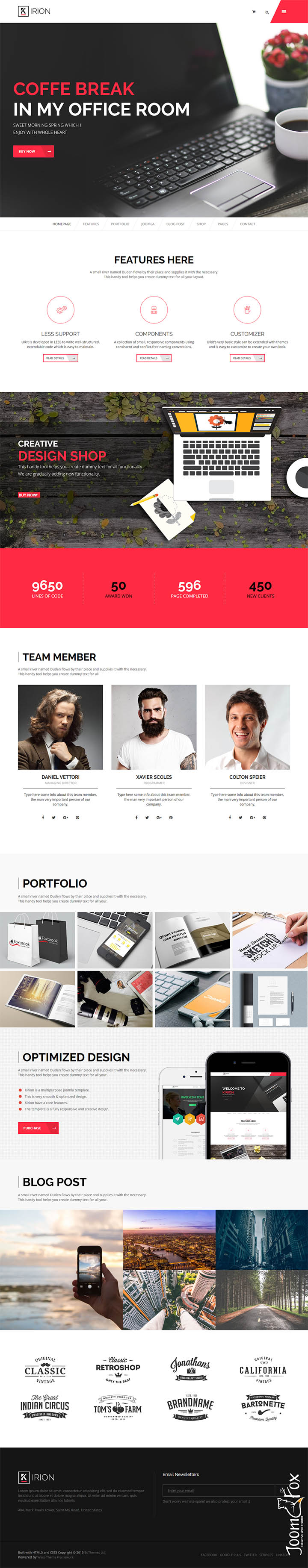 Joomla шаблон ThemeForest Kirion