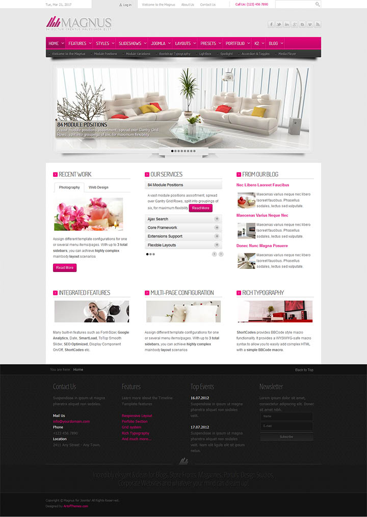 Joomla шаблон ThemeForest Magnus