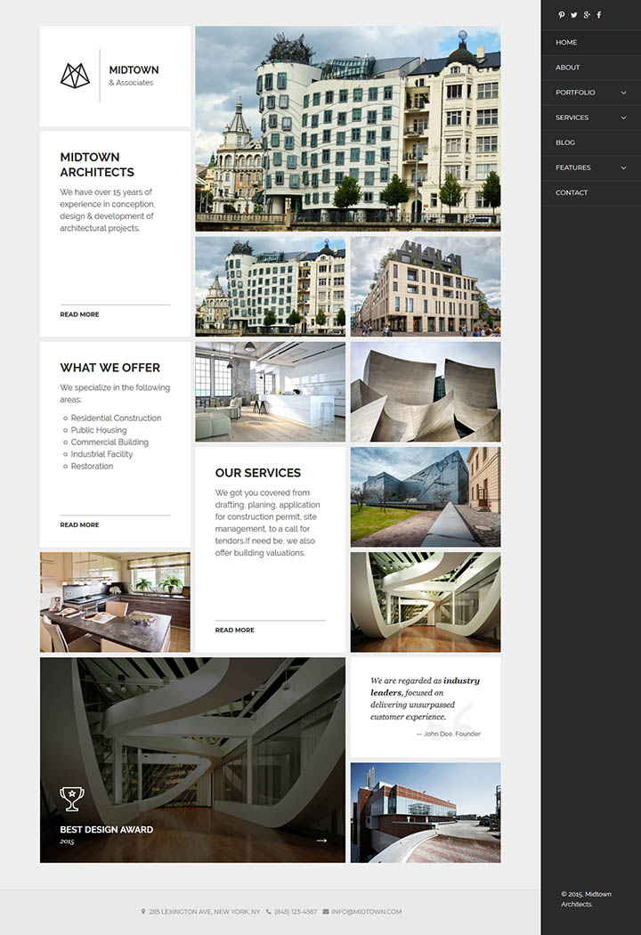 Joomla шаблон ThemeForest Midtown Architects