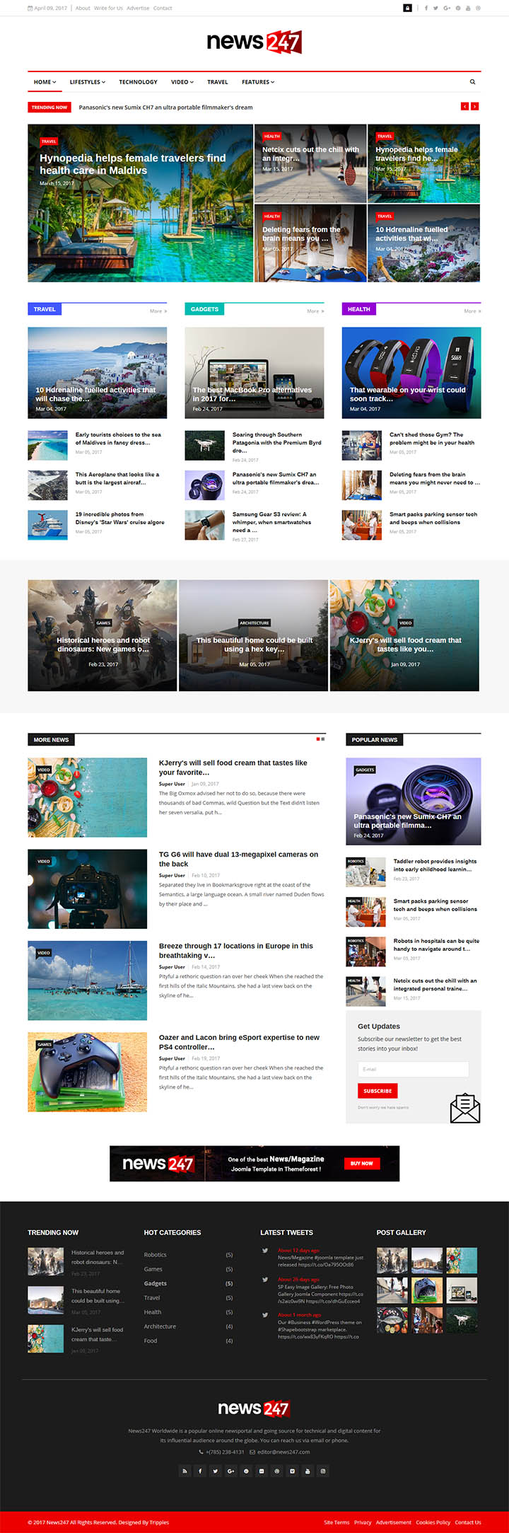 Joomla шаблон ThemeForest News247