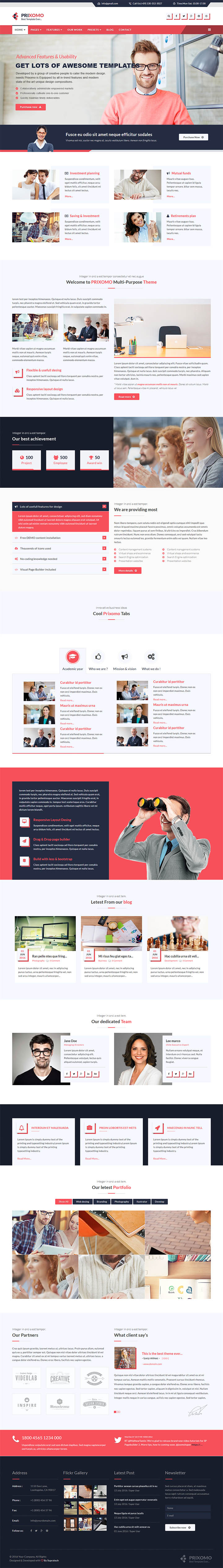 Joomla шаблон ThemeForest Prixomo