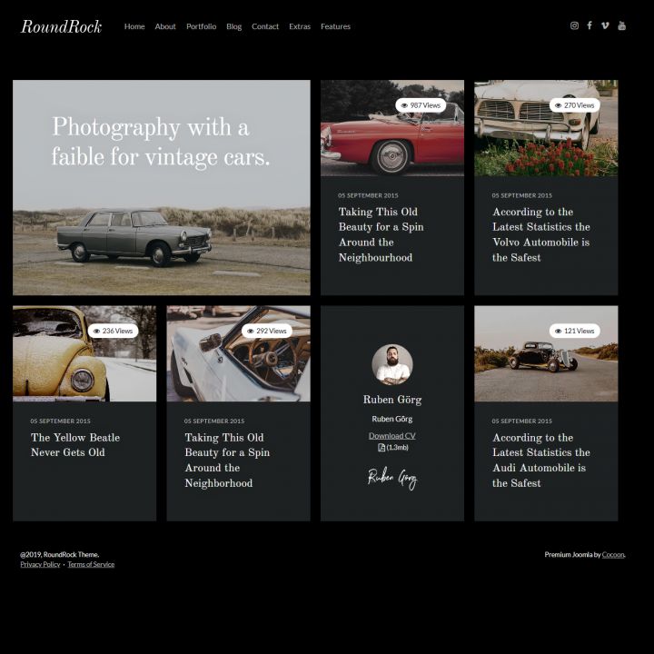 Joomla шаблон ThemeForest RoundRock