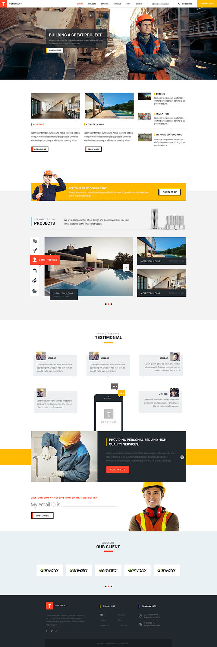 Joomla шаблон ThemeForest RS Construction