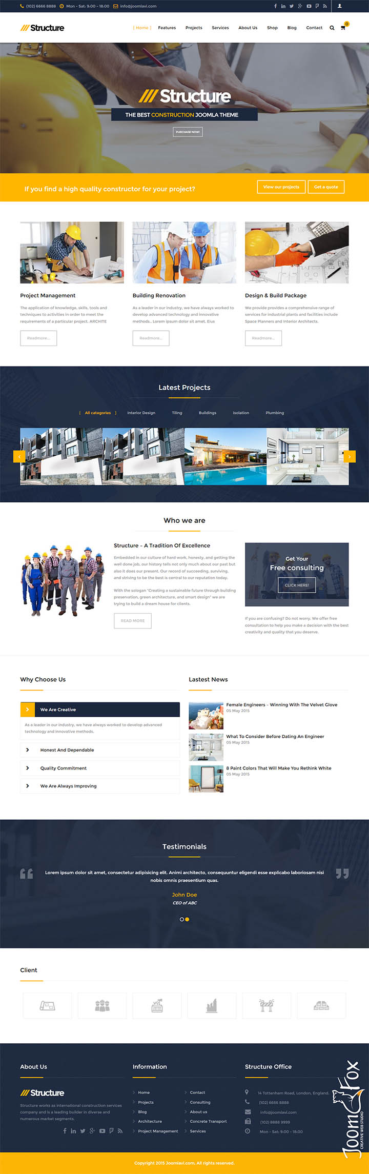 Joomla шаблон ThemeForest Structure