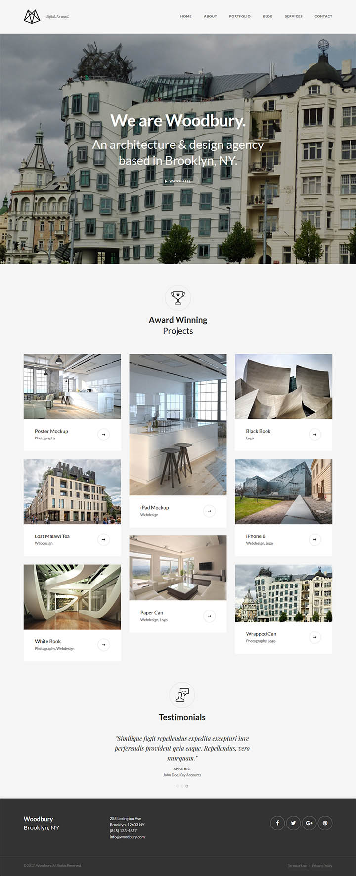 Joomla шаблон ThemeForest Woodbury Architects