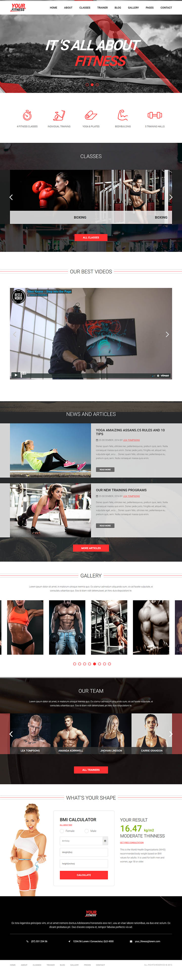 Joomla шаблон ThemeForest YourFitness