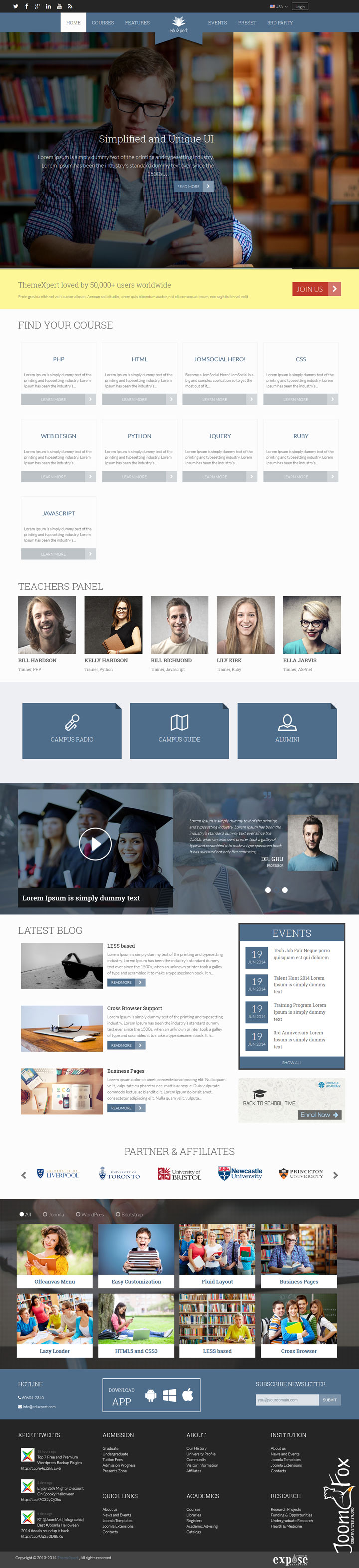 Joomla шаблон ThemeXpert EduXpert
