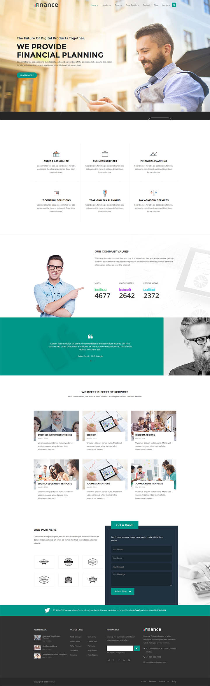 Шаблон ThemeXpert Finance Joomla шаблон ThemeXpert Finance