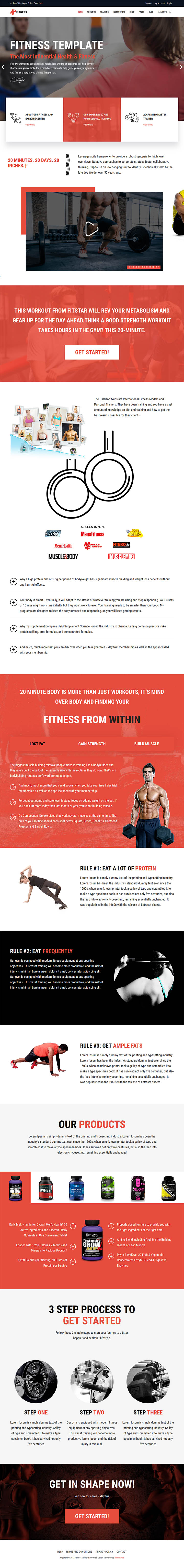 Joomla шаблон ThemeXpert Fitness