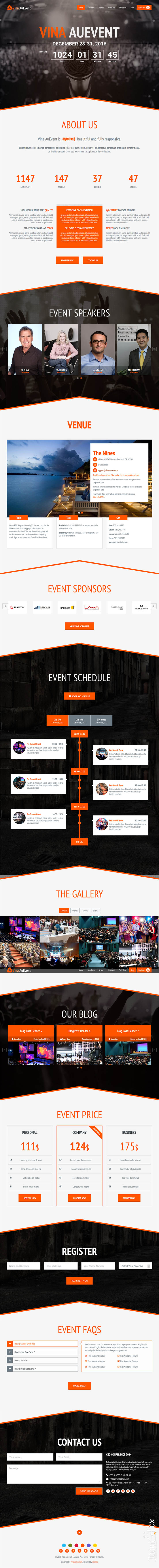 Joomla шаблон VinaGecko Vina AuEvent