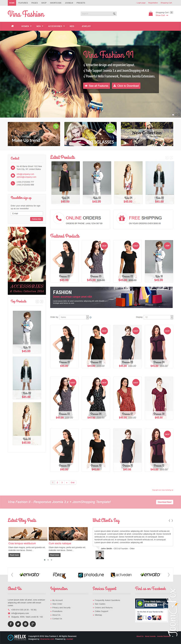 Joomla шаблон VinaGecko Vina Fashion II