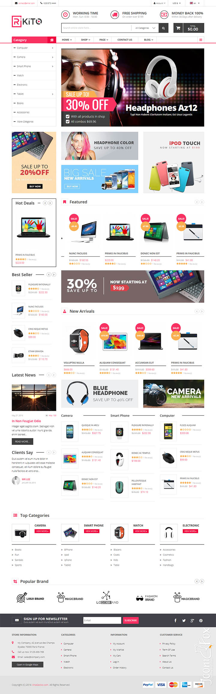 Joomla шаблон VinaGecko Vina Rikito