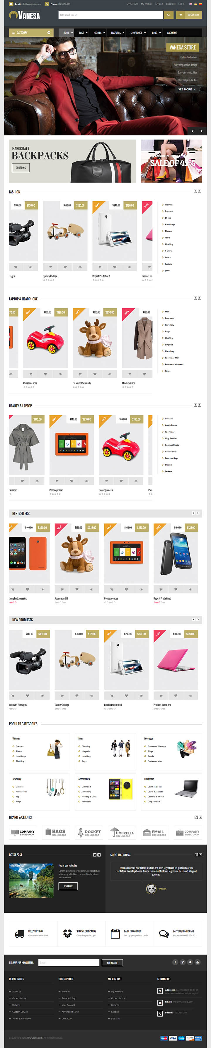 Шаблон VinaGecko Vina Vanesa Joomla шаблон VinaGecko Vina Vanesa