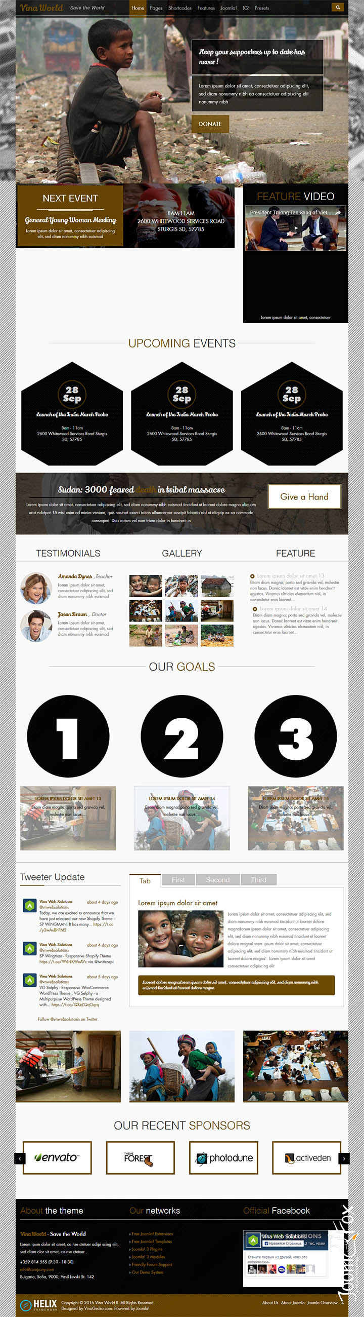 Joomla шаблон VinaGecko Vina World II