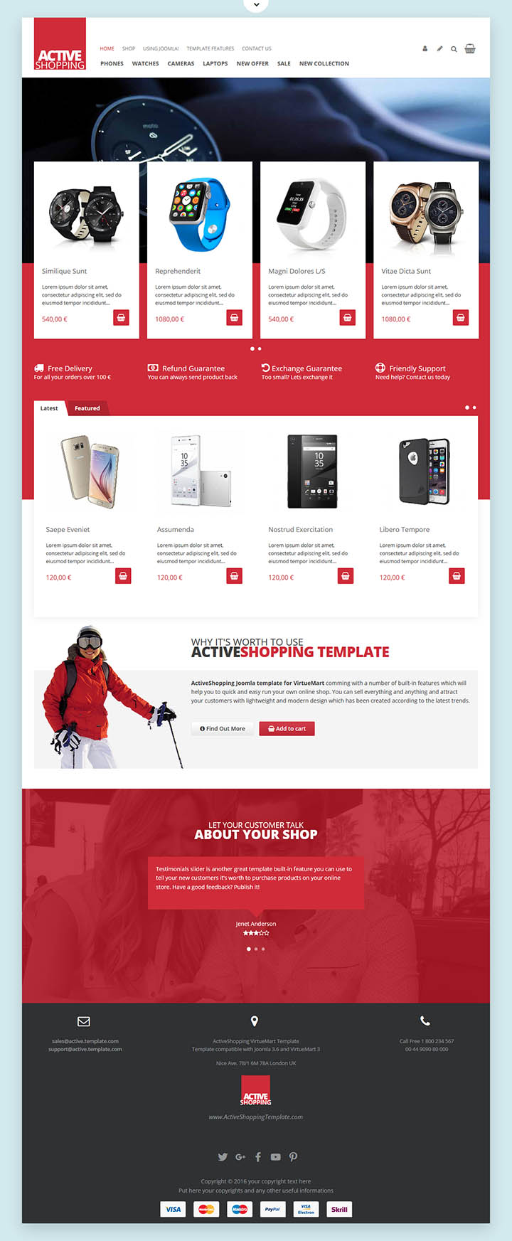 Joomla шаблон VirtuemartTemplates Active Shopping