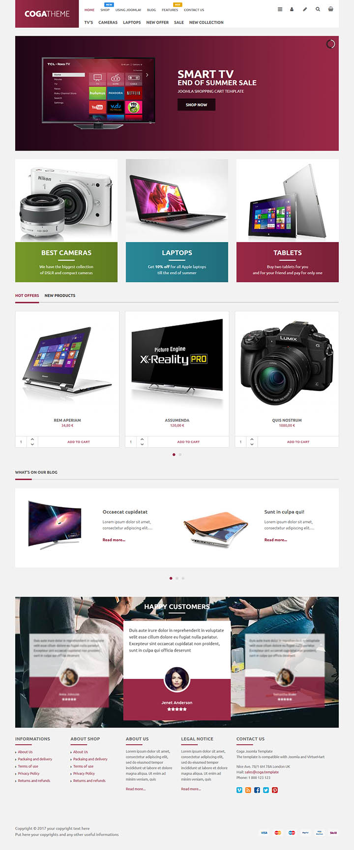 Joomla шаблон VirtuemartTemplates Coga Shop