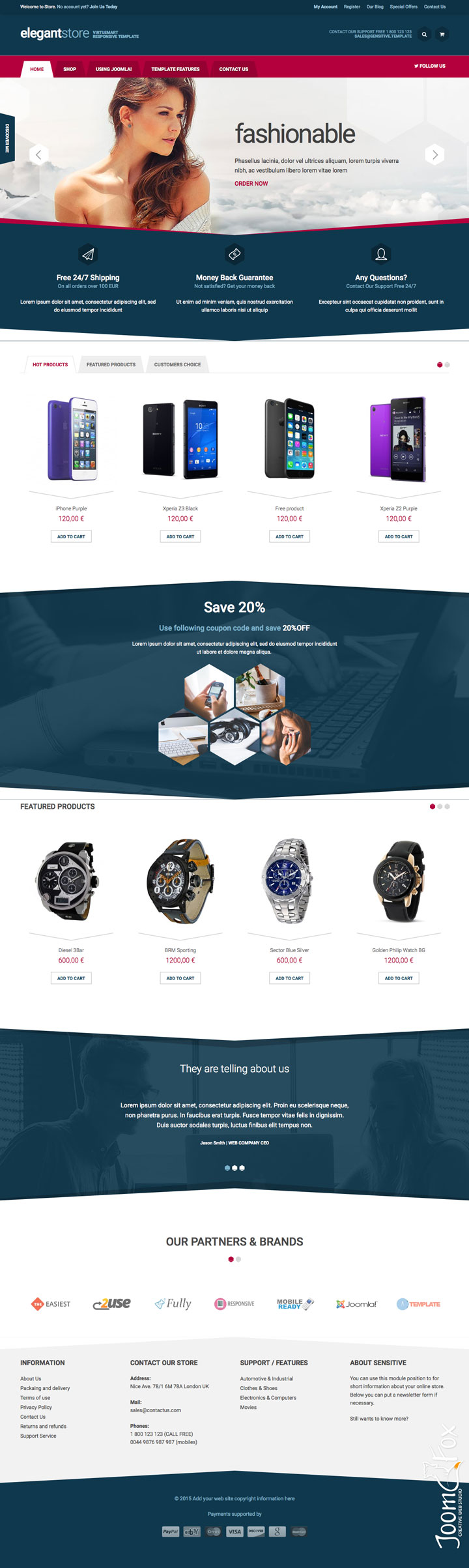 Joomla шаблон VirtuemartTemplates Elegant Store