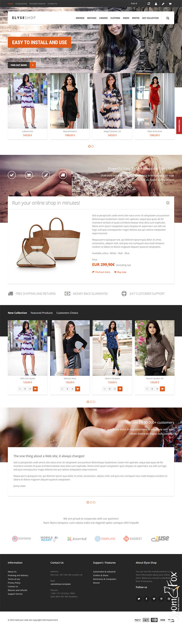 Joomla шаблон VirtuemartTemplates Elyse Shop