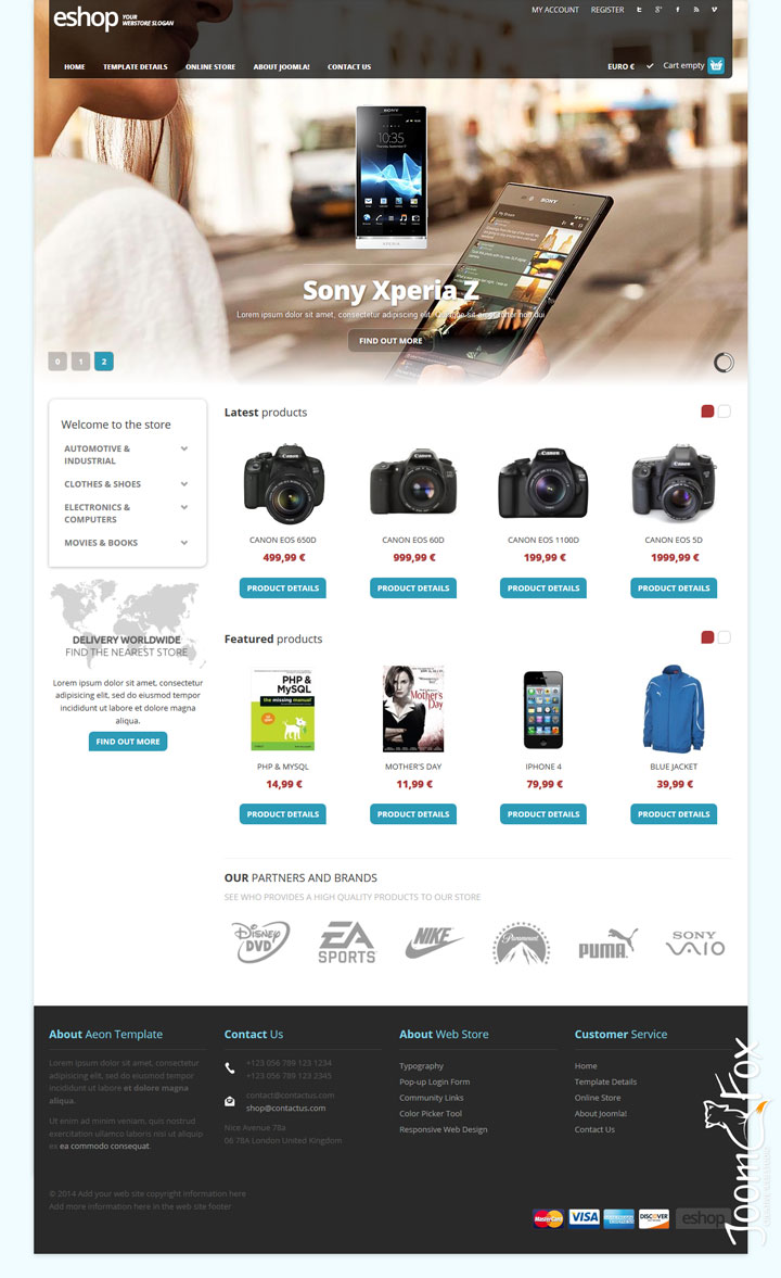 Joomla шаблон VirtuemartTemplates Eshop