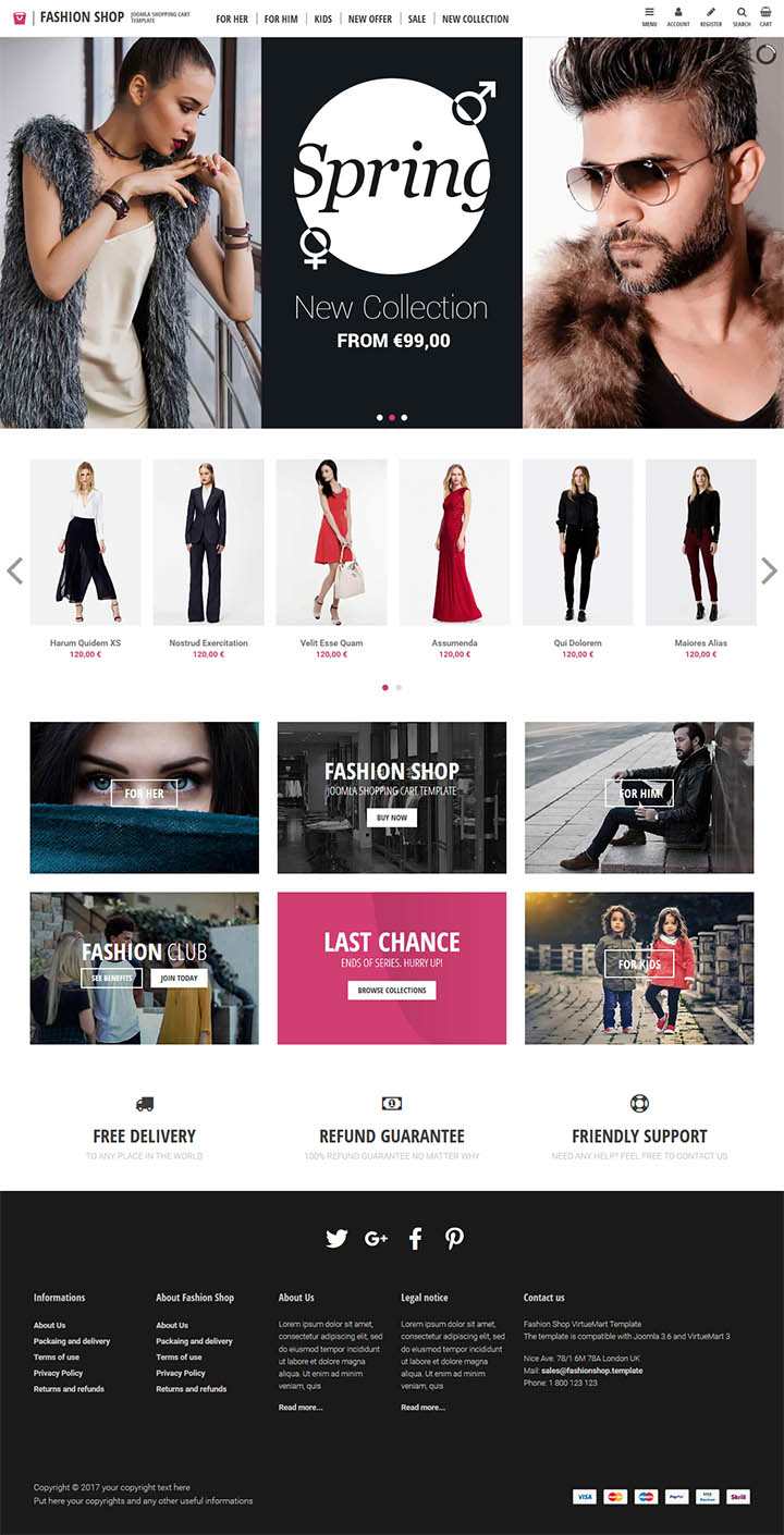 Joomla шаблон VirtuemartTemplates Fashion Shop