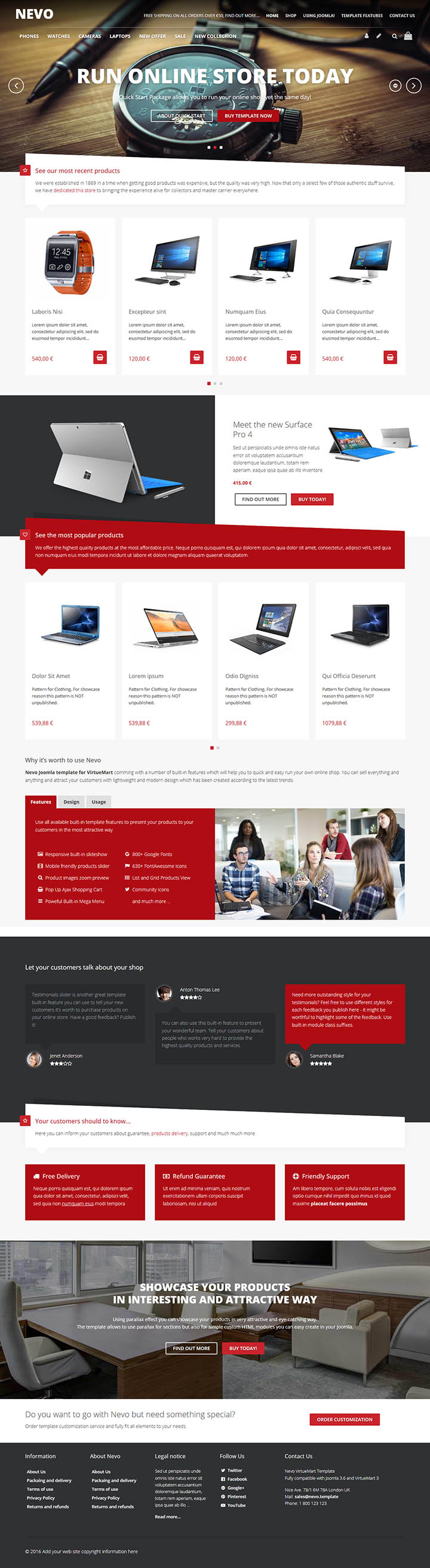 Joomla шаблон VirtuemartTemplates Nevo