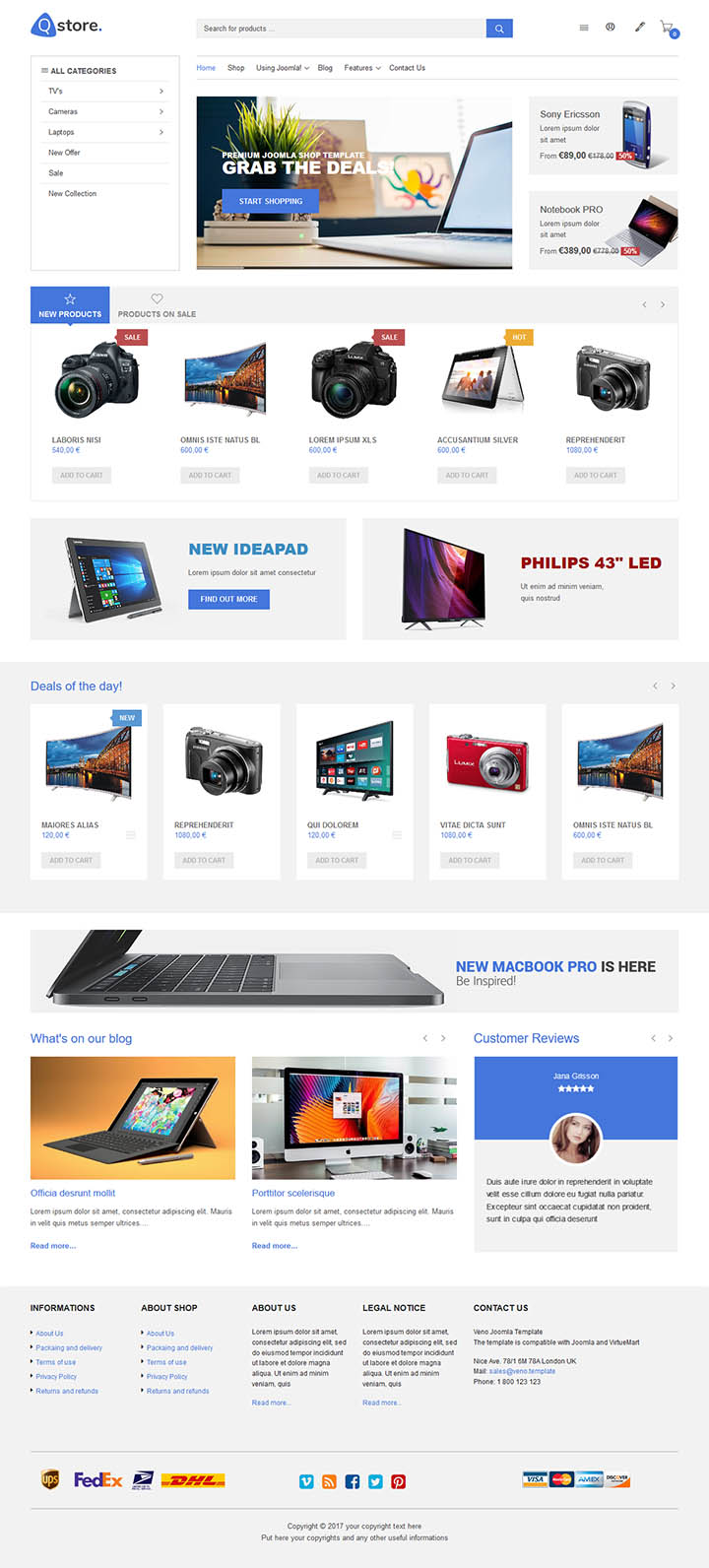 Joomla шаблон VirtuemartTemplates QStore