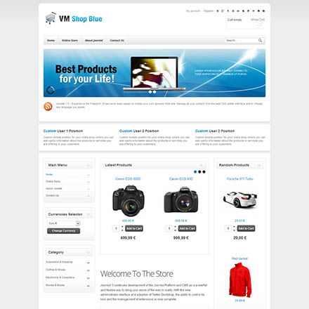 VirtuemartTemplates Shop Blue