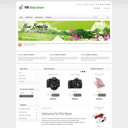 VirtuemartTemplates Shop Green