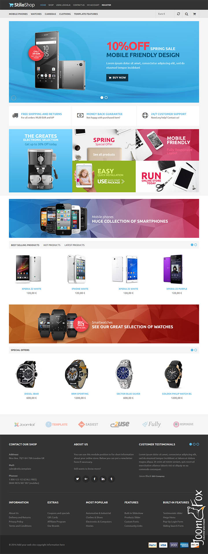 Joomla шаблон VirtuemartTemplates Stilo Shop