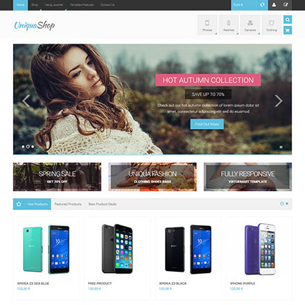 VirtuemartTemplates Uniqua Shop